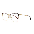 Mujeres Cat Eye Metal Se Seeblasses Optical Frames